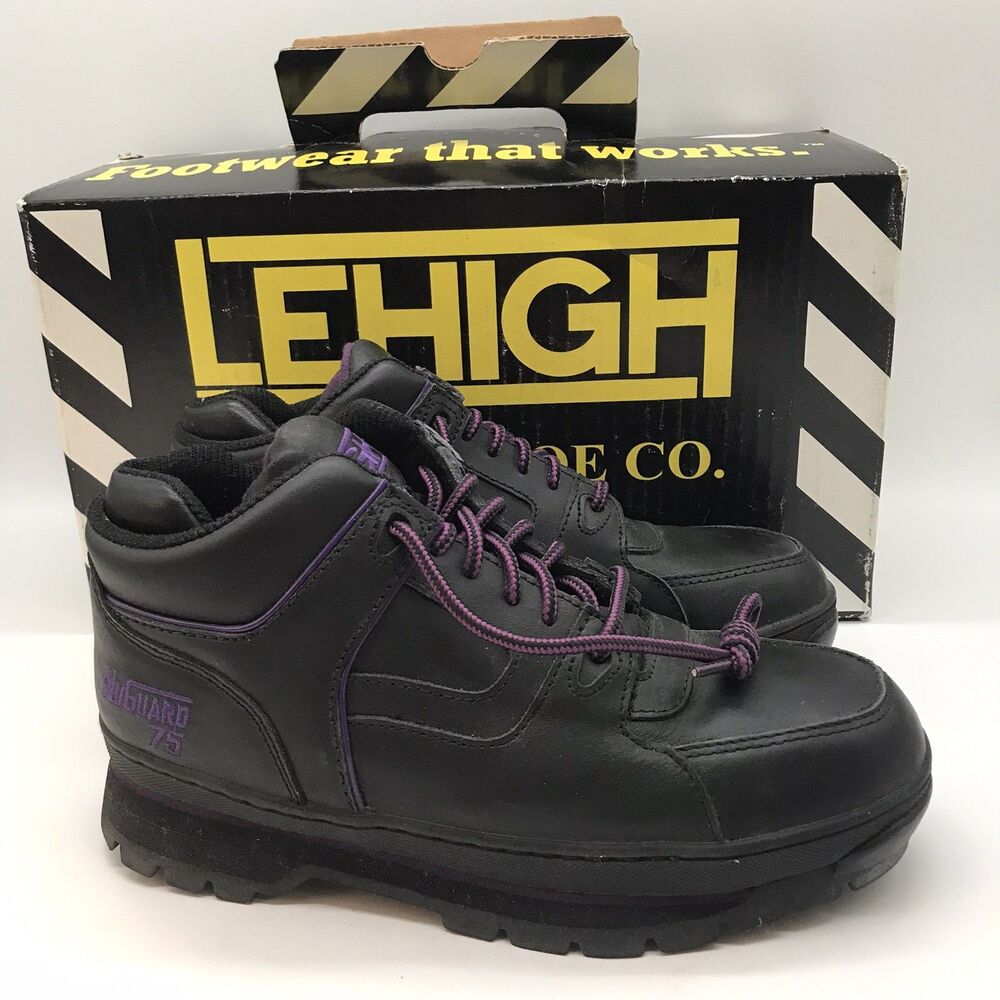 LeHigh NuGuard 75 Safety Toe EH Work Shoes Women's 6.5 Black Slip Oil Resistant
